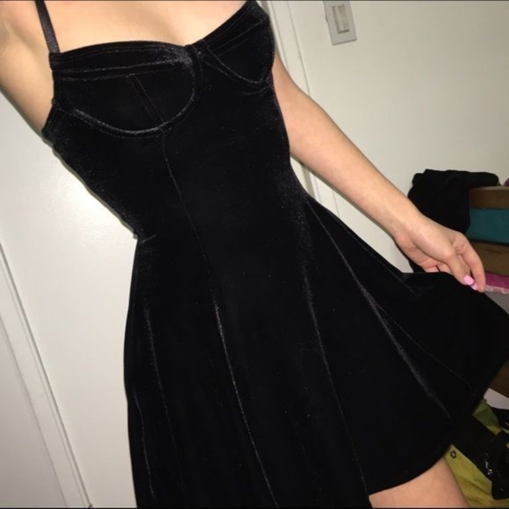 American Apparel Velvet Bustier Dress